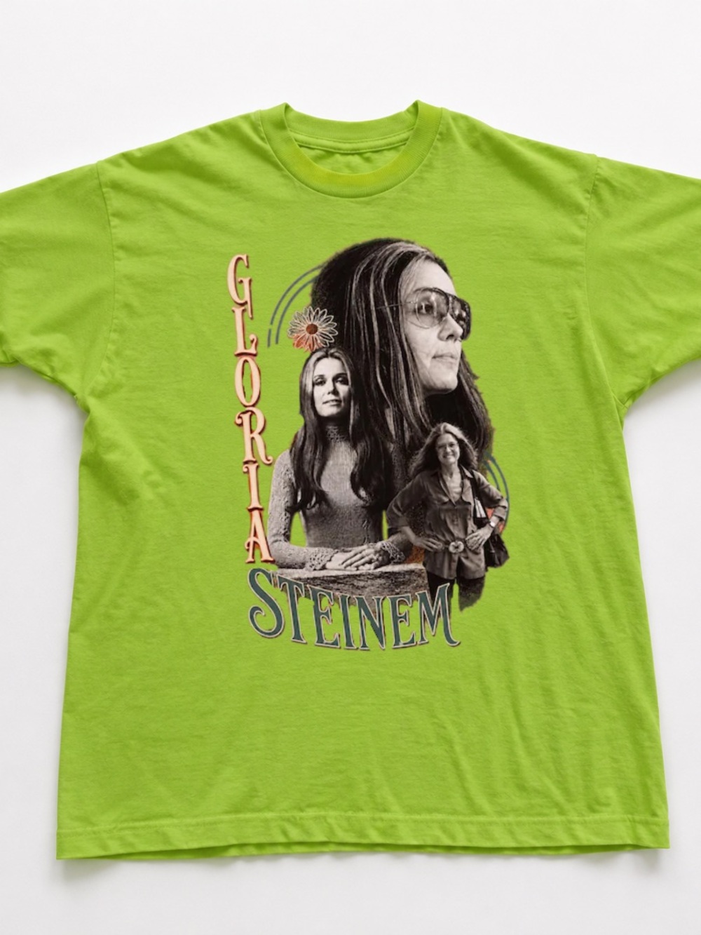 Gloria Steinem Graphic Tee - Lime Green